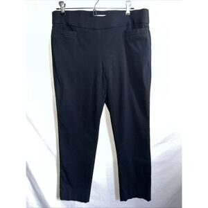 LIZ CLAIBORNE Lisa Ladies Sz 12PS Stretch Pull On Straight Fit Dress Pants Black